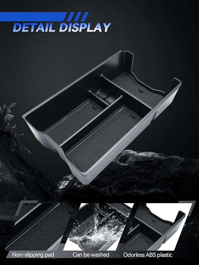 for 2026 RAV4 Center Console Organizer Tray Storage Box for Toyota RAV4 2026, Interior Accessories Armrest Tray Middle Storage Box Insert Container Durable ABS Plastic