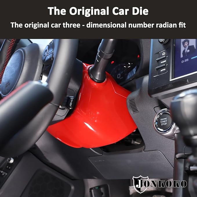 Car Steering Wheel Base Upper Trim For Subaru BRZ Toyot@ 86 2022-2023 Interior Steering Wheel Base Decoration Accessories (Red)