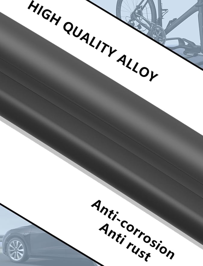 2020-2026 Cross Bars for Tesla Model Y Juniper Roof Rack, Aluminum Cargo Carrier with Quiet Anti-Noise Design for Kayak Bike Ski, Matte Black Rooftop Bars, Not for Tesla S 3 X