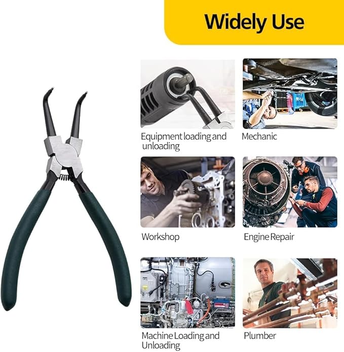 4pcs 7" Snap Ring Pliers with Storage Pouch