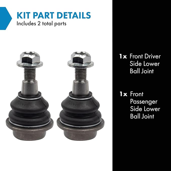 TRQ Front Lower Ball Joint Set Driver and Passenger Side 2 Pieces Compatible with 2015-2022 Chevrolet Colorado 2015-2022 GMC Canyon