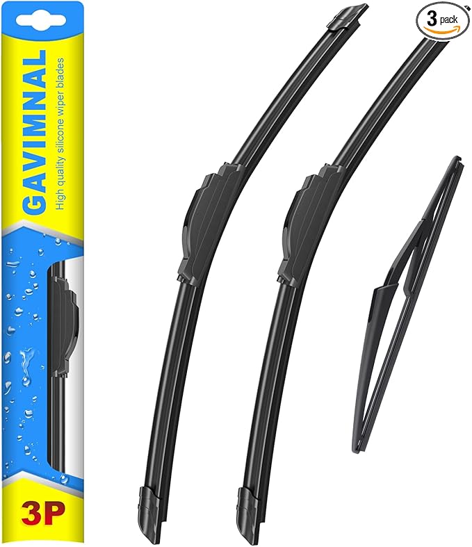 Gavimnal® 26"+17"+12" Silicone Wiper Blades Replacement For Nissan Pathfinder 2013-2020,All-Season Front Rear Windshield Wiper Blades(Set of 3)