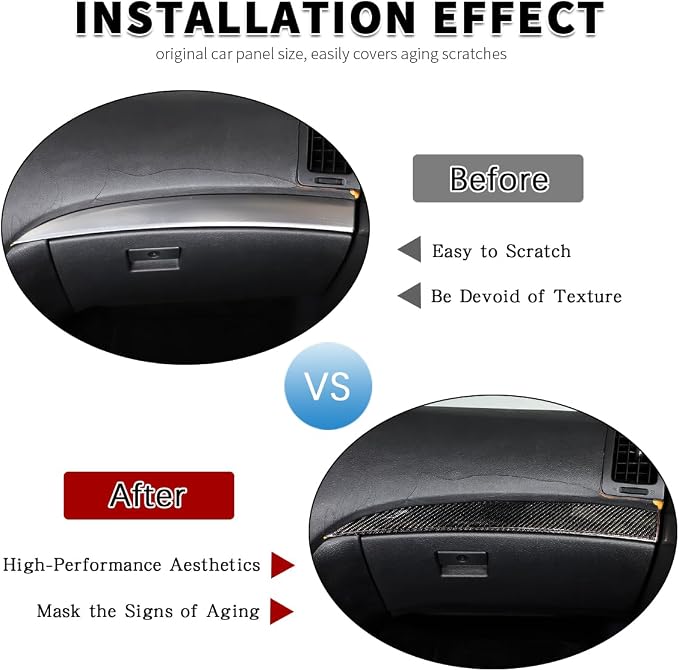 Soft Real Carbon Fiber Center Console Dashboard Panel Decoration Sticker Trim,Fit for Infiniti G-Series 2007-2013 Auto Interior Accessories 3PCS (Black Carbon Fiber)
