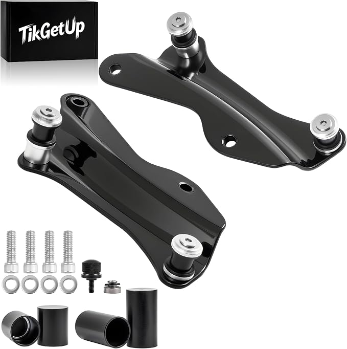 Vivid Black 4 Point Docking Hardware Kit and Covers for Harley Touring Street Road Glide Electra Glide Road King 2014-2026
