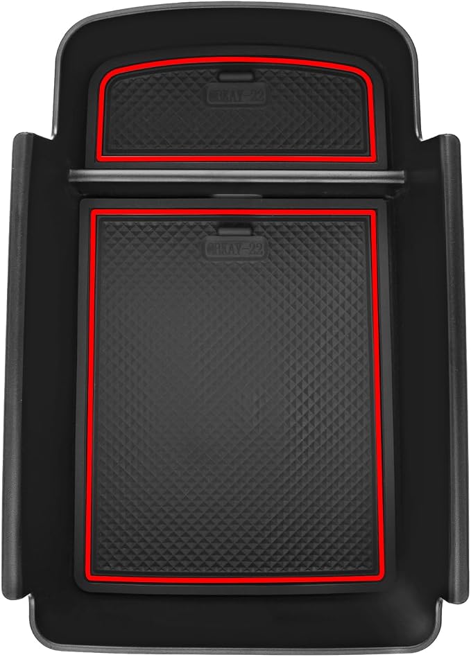SKTU for 2024 2025 2026 Buick Envista Accessories Center Console Organizer 2024 2025 2026 Envista Insert ABS Materials Tray 2024 2025 2026 Envista Accessories Console Tray (Red)