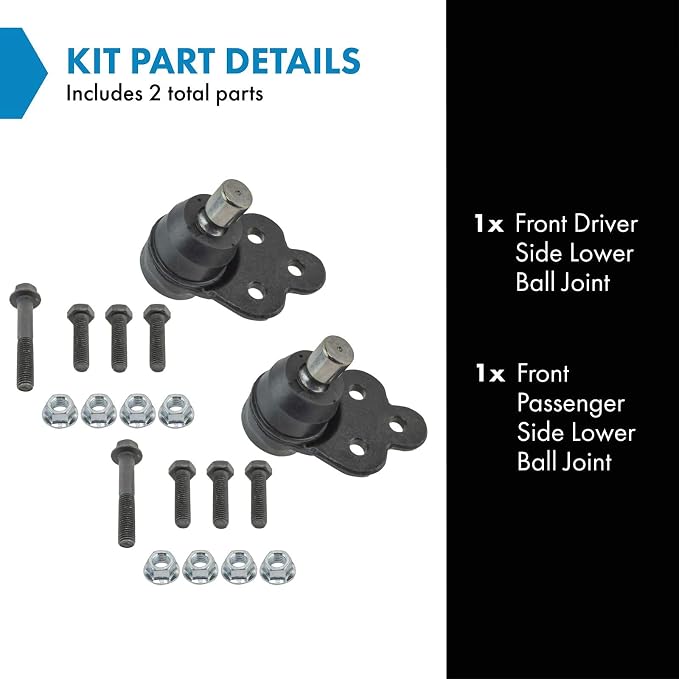 TRQ Front Lower Ball Joint Set Compatible with 2005-2010 Chevrolet Cobalt 2006-2011 HHR 2007-2009 Pontiac G5
