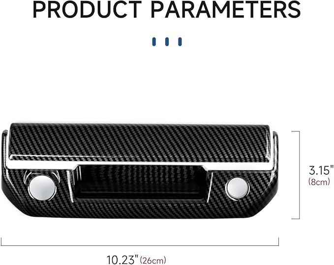 Car ABS Carbon Fiber Rear Trunk Door Handle Cover Interior Trim Decal for Chevy Colorado/GMC Canyon 2023 2024 2025 Accessories