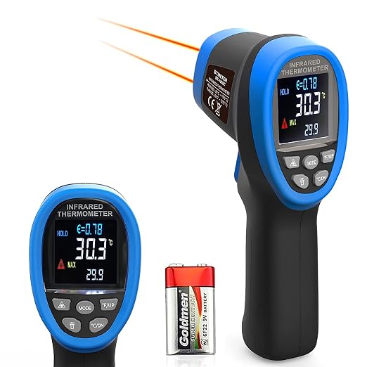 BTMETER BT-1800C Pyrometer -58°F ~3272°F (-50~1800℃) IR Temp Gun, D:S 50:1 High Temperature Infrared Thermometer for Industrial HVAC Forge Furnace Metal Smelting (NOT for Human Temp)
