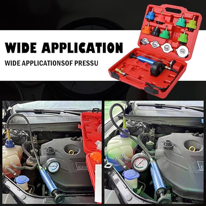 14pcs Cooling System Pressure Tester kit Automotive Radiator Pressure Tester for Motorcycle Car Truck