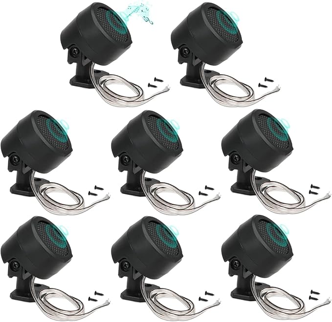 FERCAISH 8 Pcs 500W Car Speaker, TP-006A High Power Stereo Car Tweeter, Vertical Round Easy to Install Speakers for Surface Mounting on Truck and Boat