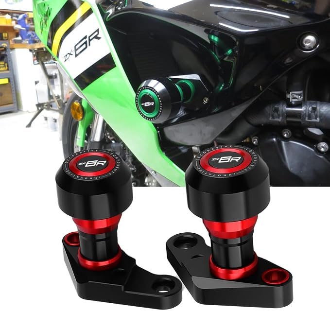 MotorCycle Frame Sliders Fit For Ninja ZX-6R 2024 2025 | zx6r falling Protection ninja zx-6r Anti Collision 2024 zx6r Accessories Frame Sliders 2025 zx6r Accessory RD