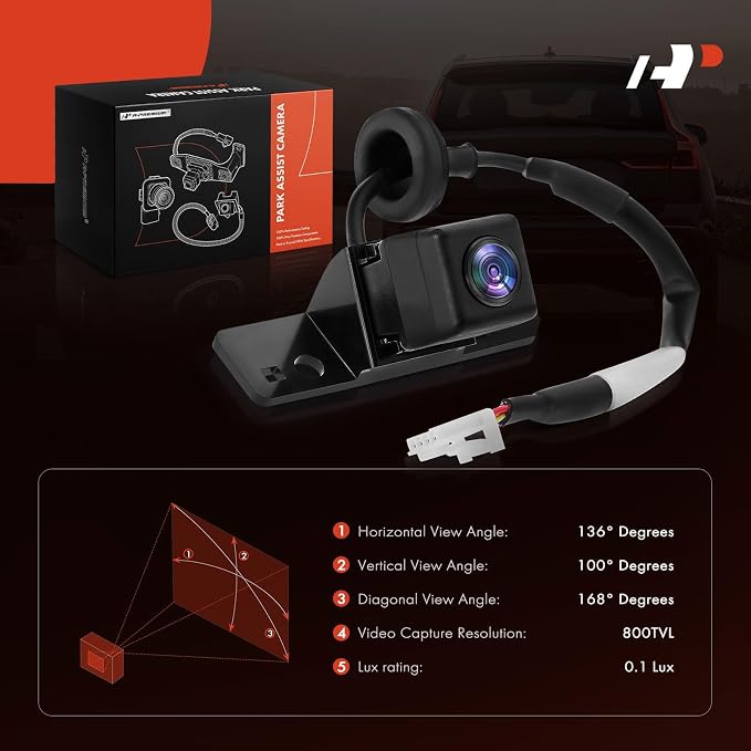 A-Premium Rear View Backup Camera Compatible with Nissan | Parking Camera for 2013 2014 2015 2016 2017 Leaf - Replace# 284423NH0A