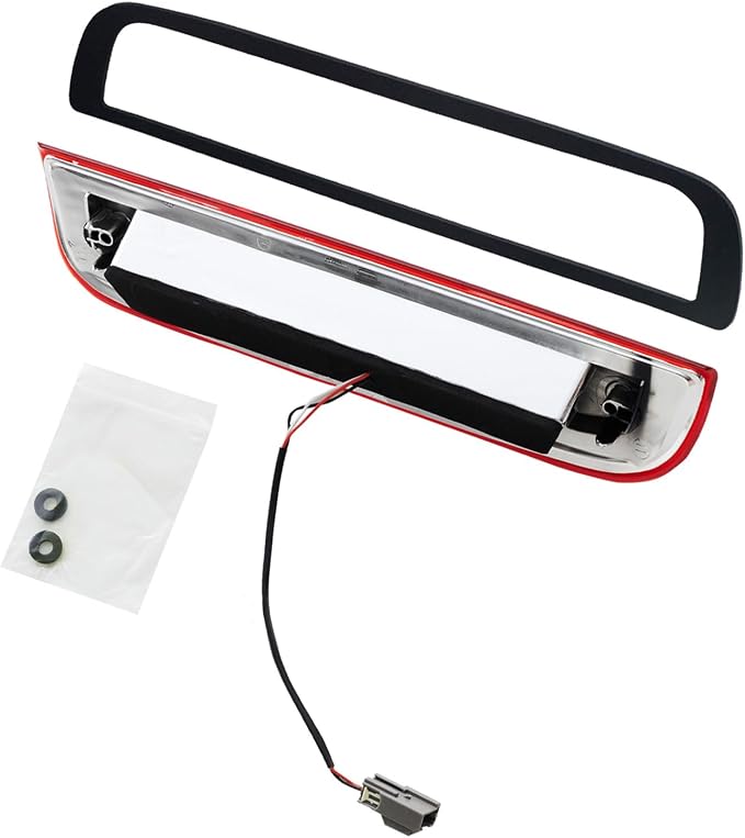 Third 3rd Brake Light LED for 2014-2018 Chevy Silverado/GMC Sierra 1500 2500HD 3500HD, High Mount Rear Brake Lights Assembly, Waterproof Center Cab Cargo Lamp Stop Light (RED)