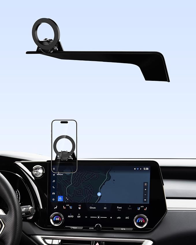 PZK Car Phone Holder for 2023-2025 2026 Lexus RX RX350 / RX350h / RX500h Accessories 14-Inch Screen Fixed Clip, Compatible with Magsafe Car Phone Mount 360° Rotation Not Affect Vent Automobile Cradles