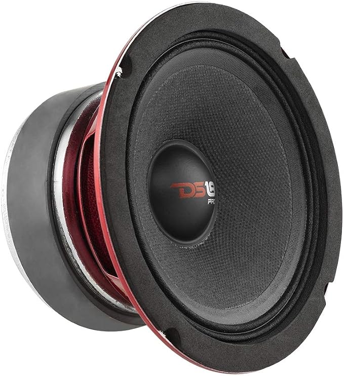 DS18 PRO-X5M Loudspeaker – 5.25" Midrange Speaker, Red Aluminum Bullet, 300W Max, 150W RMS, 4 Ohms - Premium Quality Audio Door Speakers for Car or Truck Stereo Sound System - 1 Speaker