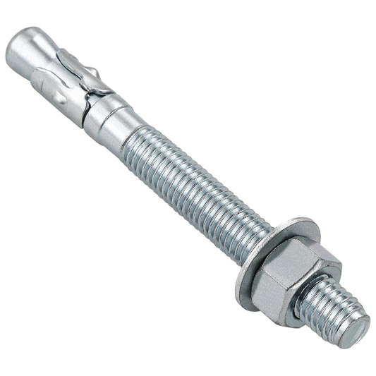 3/8x4" 10Pcs Inch Standard Fasteners for Heavy-Duty Zinc Wedge Anchors for Cement and Concrete