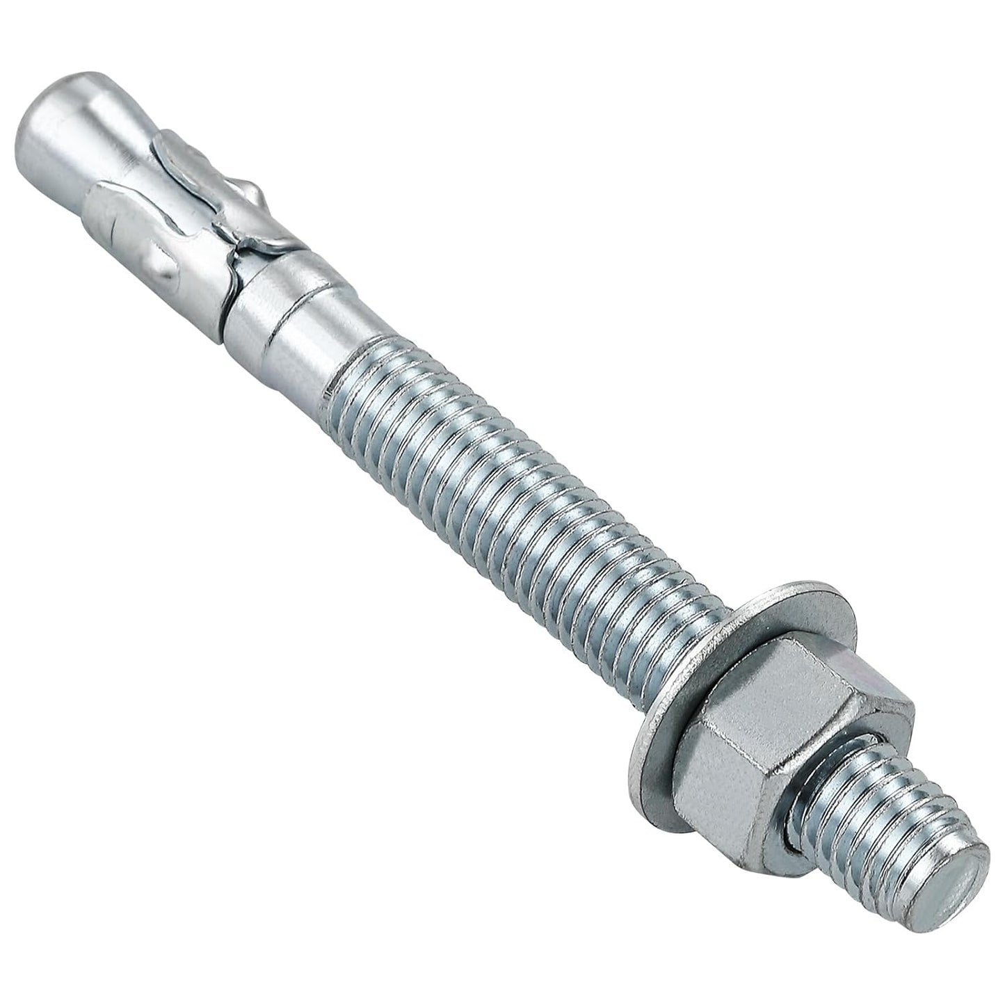 1/2x6 10Pcs Inch Standard Fasteners for Heavy-Duty Zinc Wedge Anchors for Cement and Concrete