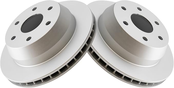 TRQ Rear G-Coated Brake Rotor LH RH Kit Pair Set of 2 for GM Truck SUV