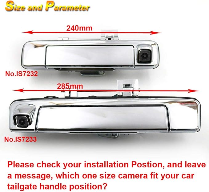 Car Rear View Camera Trunk Handle Backup Reverse Camera IP67 Waterproof Shockproof Replacement for Isuzu D-MAX DMAX 2015-2018