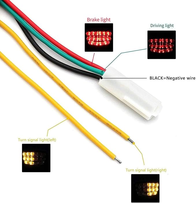 MZS Motorcycle Tail Light, LED Integrated Turn Signal Blinker Smoke Lens Compatible with HP4 2013-2018 / S1000R 2014-2018 / S1000RR 2010-2018