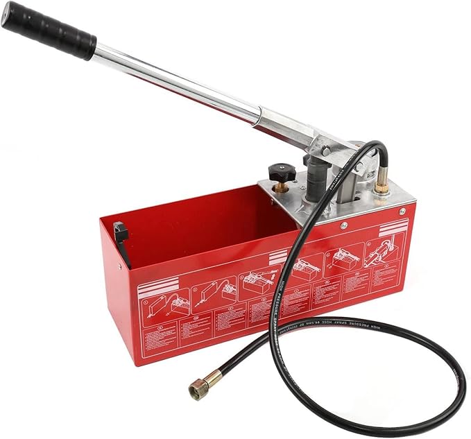 IRONWALLS Hydraulic Manual Water Pressure Compression Test Pump Water Pipe Leakage Pressure Tester 3 Gallon Tank