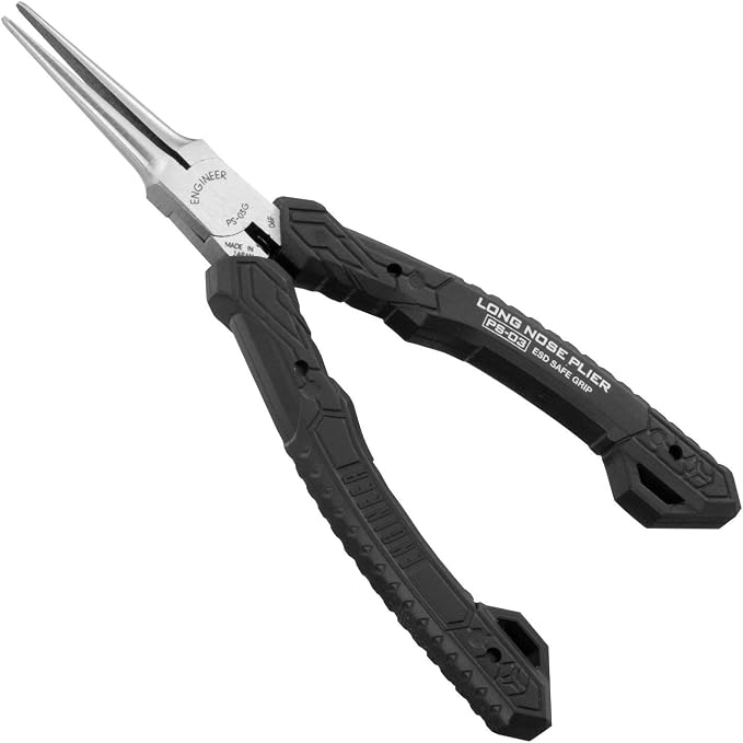 Engineer PS-03 Miniature Needle Nose Pliers + NS-04 Micro Nippers + NZ-05 Chip Cutter Best Mini pliers sets for any type of electronics repairs
