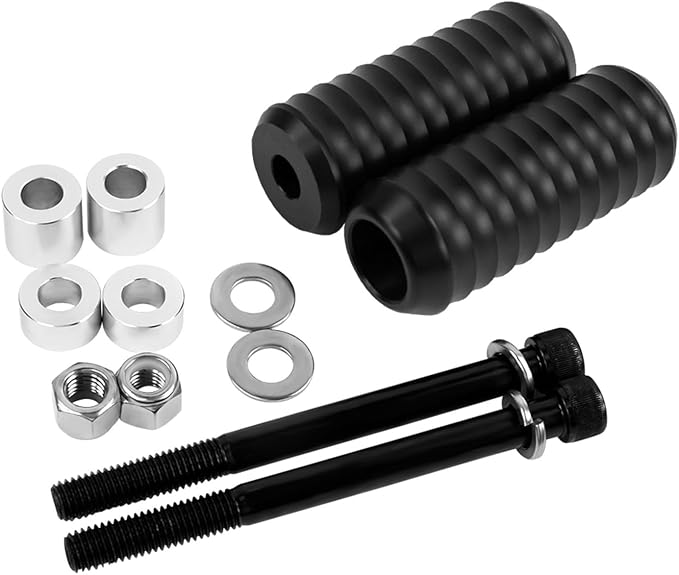 4" Motorcycle Frame Sliders Falling Crash Protector Upper Shock Mount Guards Falling Side Protector No Cut Kits Fit for Dyna 1998-2005 (Gripple Style)