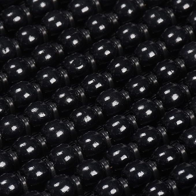 Blueshyhall Cooling Wooden Beaded Car Seat Cover Comfortable Massage Support Cushion for SUV Auto Office Home Seat Chair - Black 2 Pcs