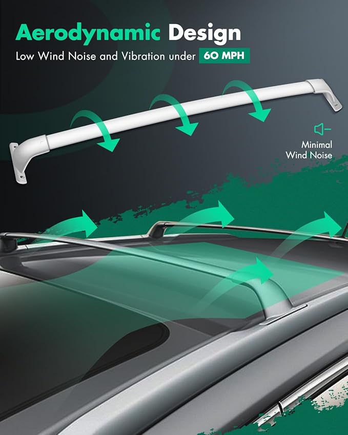 Scitoo Roof Rack Cross Bars Baggage Carrier for 2014-2021 Infiniti QX60/2013 Infiniti JX35 Silver 2 Pcs Roof Top Rack Luggage Carrier