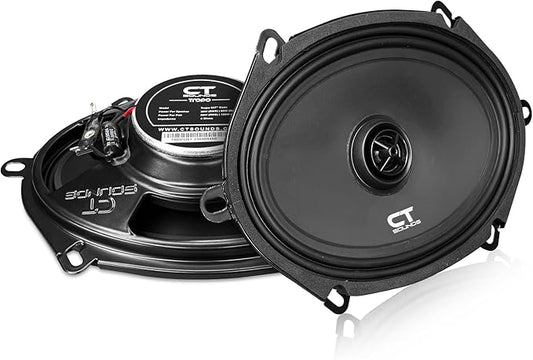 CT Sounds Tropo 5x7” 120 Watt Shallow-Mount Coaxial Car Speakers - Pair
