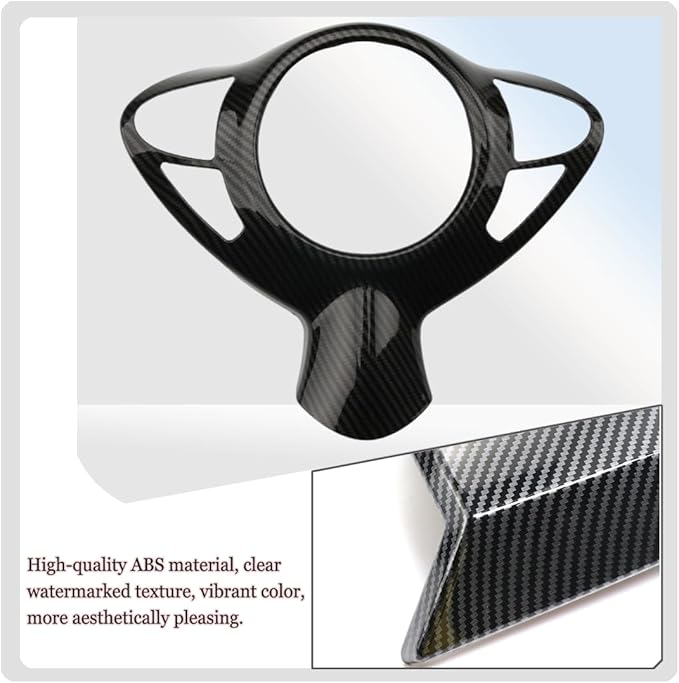 MUXEE Steering Wheel Button Frame,for Nissan Sentra 2016 2017 2018 2019 - ABS Carbon Fiber Sport Steering Wheel Frame Cover Steering Wheel Button Wrap Accessories