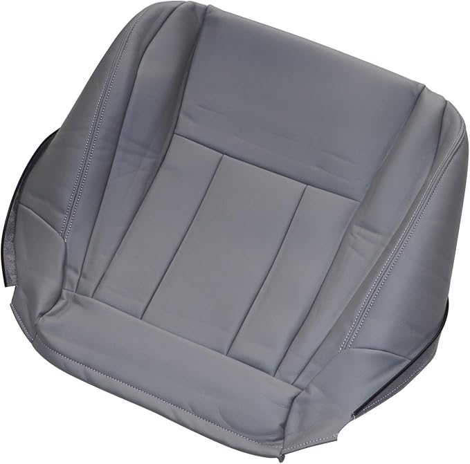 SecosAutoparts Driver & Passenger Side Bottom Leather Seat Cover & Foam Cushion Compatible with Toyota 4Runner 1996 1997 1998 2000 2001 Gray