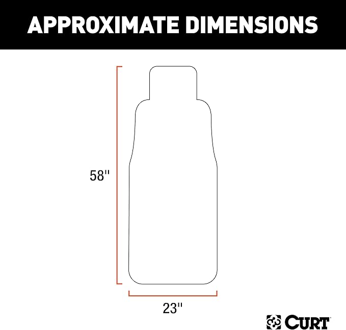CURT 18500 Seat Defender 58-Inch x 23-Inch Grey Waterproof Universal Bucket Car Seat Cover Protector