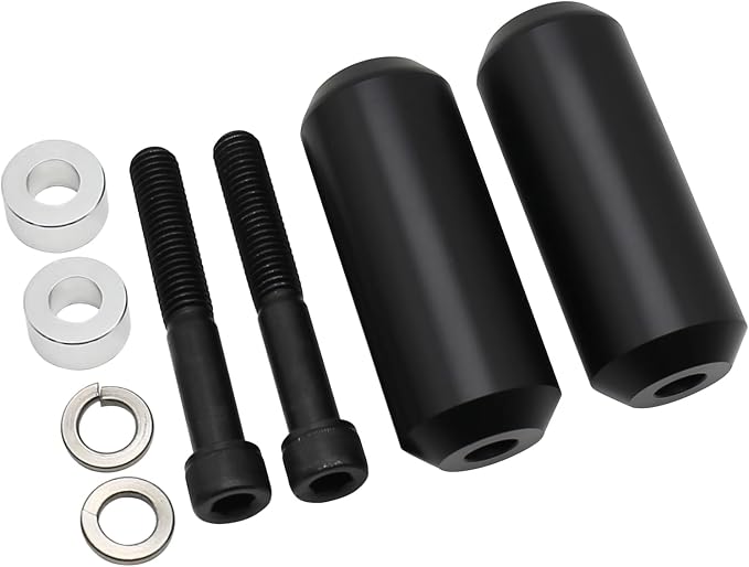4" Upper Shock Mount Frame Sliders Falling Crash Protector Guards Falling Side Protector No Cut Kits Fit for Sportster XL883 XL1200 2004-2022(Smooth Style)
