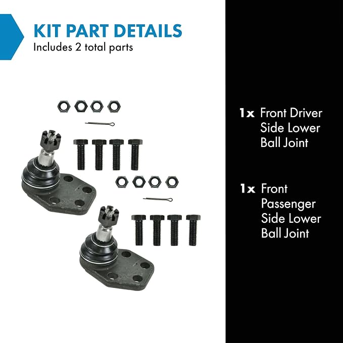 TRQ Front Lower Ball Joint Set Compatible with 2000-2001 Dodge Ram 1500