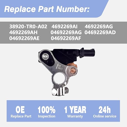Battery Current Sensor Fits for 2012-2019 Dodge RAM/Chrysler/Fiat/Honda Civic Replace 4692269AI 38920-TR0-A02