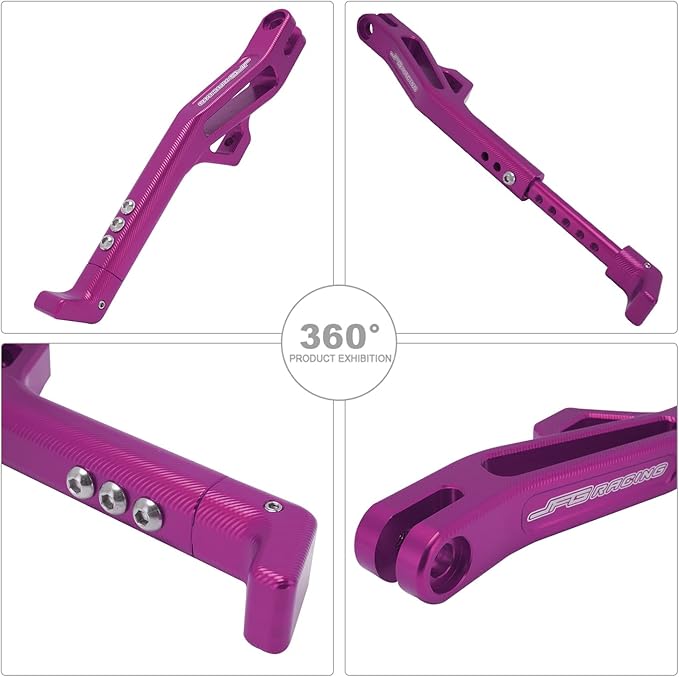 JFG RACING Sur Ron Kickstand,Motorcycle Kick Stand Side Aluminum Alloy CNC Adjustable for Surron Light Bee S/X Segway X160/X260 Talaria Sting Purple