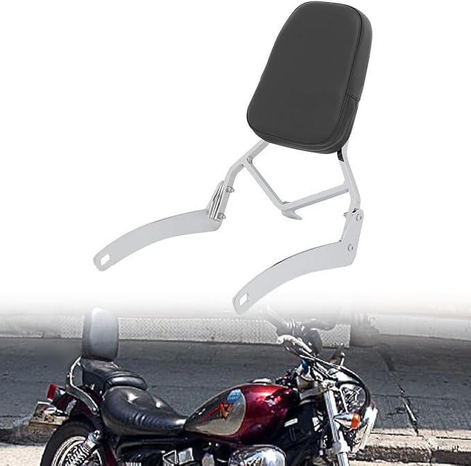 Passenger Sissy Bar Rear Backrest for Yamaha Virago 250 XV250 1988-2007 / Virago 125 XV125 1989-2011, Chrome
