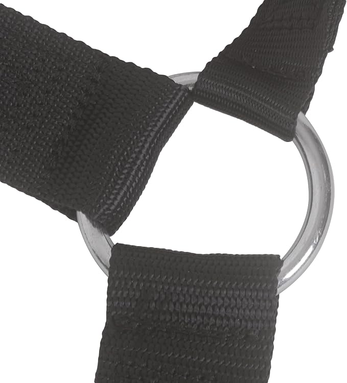 MOTO4U Motorcycle Tire Sling Ratcheting Tie Down, Heavy Duty Black Strap with Ratchets, Non-Slip Rubber Design for Motorcycle Rear Tires