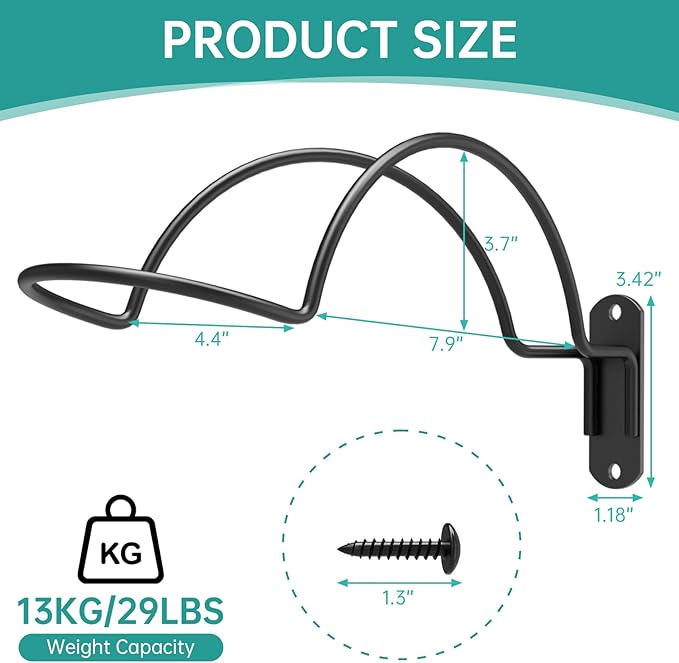4 Pcs Wall Mounted Helmet Rack Storage Display Rack Hanger, Motorcycle Helmet Holder for Equestrian/Baseball/Iron Man/Scout Trooper/HockeyHelmet（No Helmet）