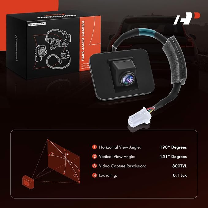 A-Premium Park Assist Camera Rear View Backup Reverse Camera Compatible with Select Nissan Models - 2019 2020 2021 2022 2023 2024 2025 Altima - Replace# 284426CA2A