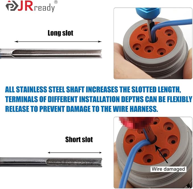 JRready ST5231 Deutsch Pin Removal Tool DRK-20DTM DRK-16DT DRK-12DTP with DRK-RT1B, Connector Release Tool for Deutsch Solid Contacts