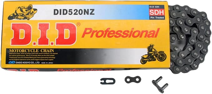 DID (520NZ-88) Steel 88 Link High Performance NZ Series Non-O-Ring Chain with Connecting Link