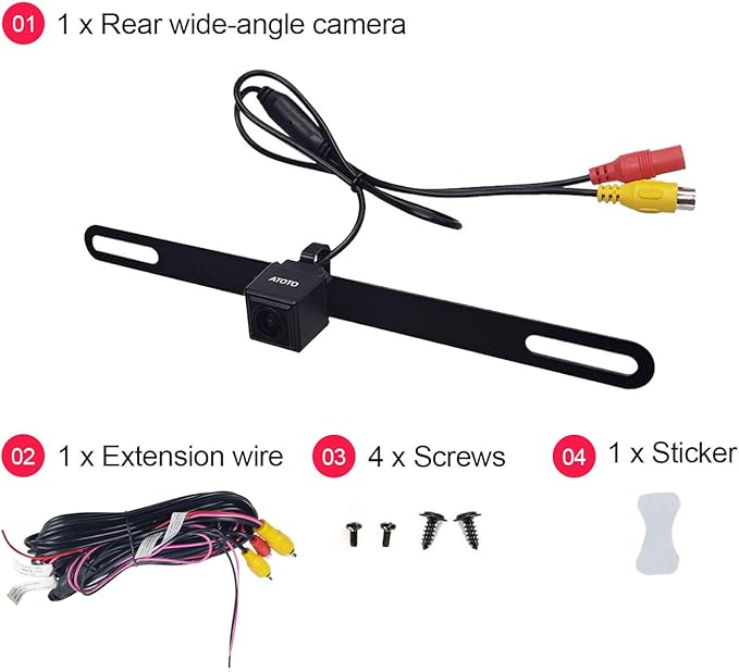 ATOTO AC-HD02LR 720P Rearview Camera with Live Rearview, HD Picture Quality, Night Vision/Waterproof, Compatible with ATOTO X10/V10/S8/A6/A5/F7 Series. Not Compatible with P5/P8/P9/P10