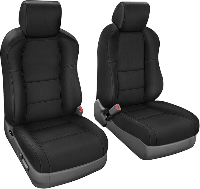 Front Seat Covers Compatible with 2004-2008 Acura TL, Heavy Duty Cationic Linen Fabric Seat Protector