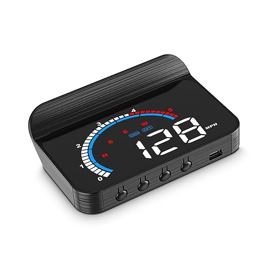 Liiiyuan M13PLUS Heads Up Display for Cars, OBD2+GPS Car GPS Speedometer Display Speed,Time,Mileage,Single Trip,Time, Water Temperature and Multiple Alarm Functions Suitable for All Cars