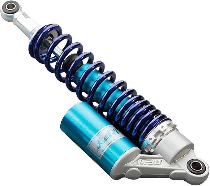 375mm Pair Motorcycle Air Shock Absorber Round Hole Universal Compatible For Honda Yamaha Kawasaki Suzuki ATV Go Kart