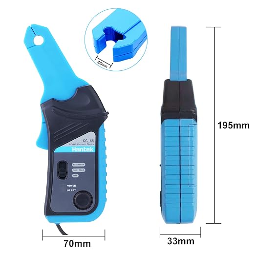 CC-65 AC/DC Current Clamp Digital Multimeter 20KHz Bandwidth with BNC Plug