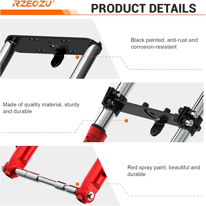 Mini Bike Front Forks Suspension Kit Replacement for Monster Mega Moto MMB80 80cc 105cc Coleman CT100U GMB100 Baja DB30 Motovox MBX10 MBX11 Trailmaster Storm 200 Parts 7/8 Handlebar Risers