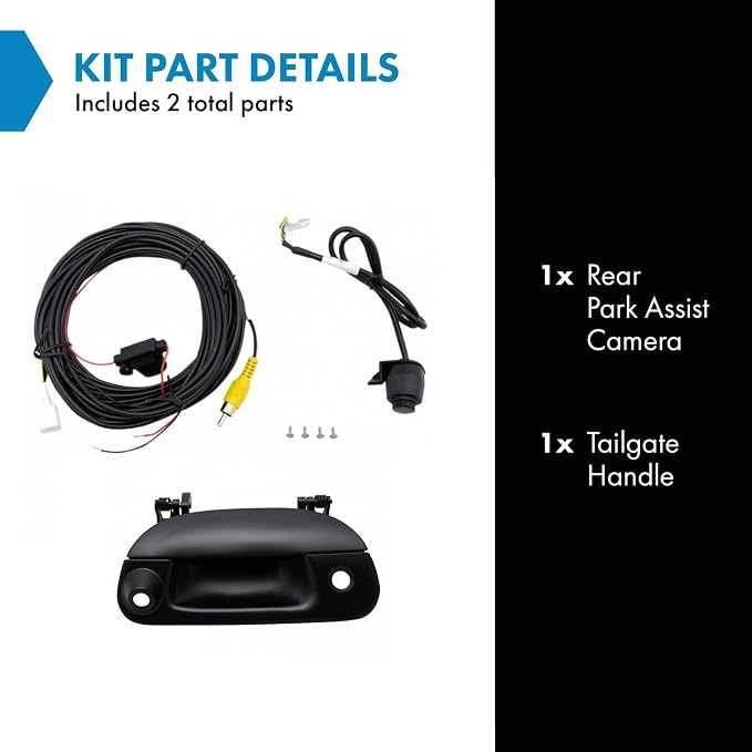 TRQ Rear View Camera Kit Black Compatible with 2001-2005 Ford Explorer Sport Trac 1997-2003 F-150 2004 Heritage 1999-2007 F-250 Super Duty F-350 F-450 F-550